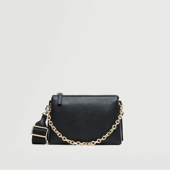 Mango Cross Body Bag with adjustable strap- Mango Purse- Black Purse - Picture 4 of 7